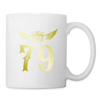 79 Zahl Krone - Tasse - Weiß - Rechts
