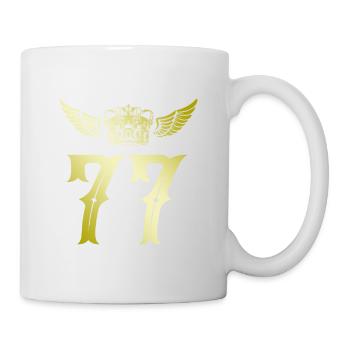 77 Zahl Krone - Tasse - Weiß - Rechts