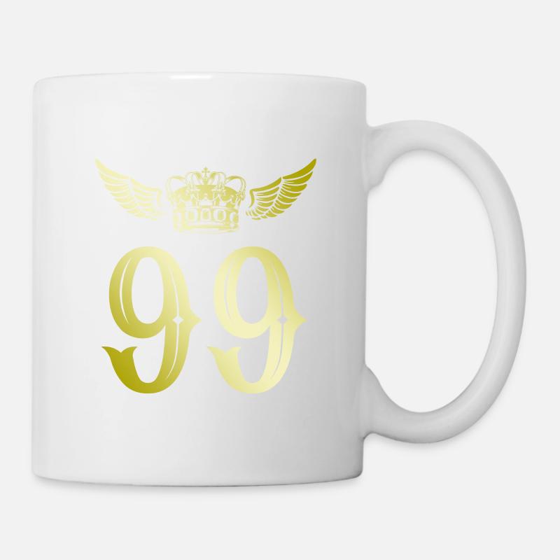 99 Couronne numérique - Mug blanc - blanc