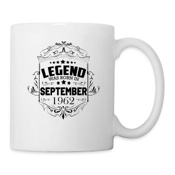 Geschenkideen zum Geburtstag September 1962 - Tasse - Weiß - Rechts