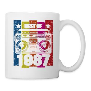 Best Of 1987 Stereo Radio Kassettenspieler - Tasse - Weiß - Rechts