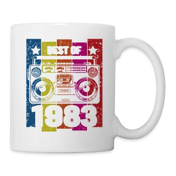 Best Of 1983 Stereo Radio Kassettenspieler - Tasse - Weiß - Rechts