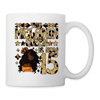 Cette reine de mélanine est maintenant noire de 15 ans - Mug blanc - blanc - Droite