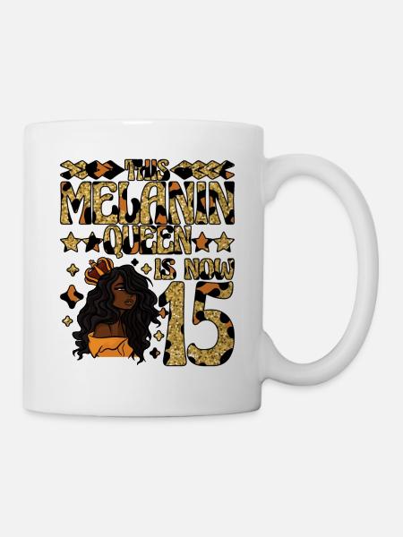 Cette reine de mélanine est maintenant noire de 15 ans - Mug blanc - blanc