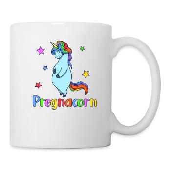 Schwangeres Einhorn - Pregnacorn - Tasse - Weiß - Rechts