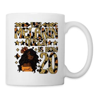 Cette reine de mélanine est maintenant noire de 20 ans - Mug blanc - blanc - Droite
