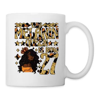 Cette reine de mélanine est maintenant noire de 27 ans - Mug blanc - blanc - Droite