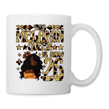 Cette reine mélanine est maintenant noire de 26 ans - Mug blanc - blanc - Droite