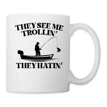 Fischtrolling - Tasse - Weiß - Rechts