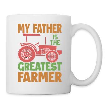 Mon père est le plus grand agriculteur - ferme - agriculture - Mug blanc - blanc - Droite