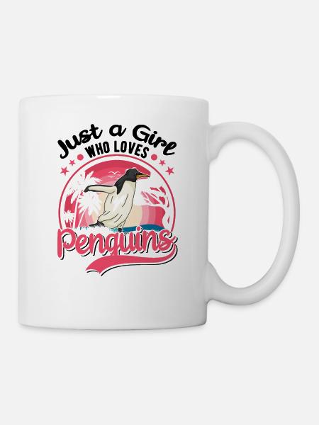 Pinguin Mädchen Penguin - Tasse - Weiß