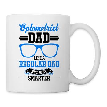 Optiker Papa Augenoptiker Vater - Tasse - Weiß - Rechts