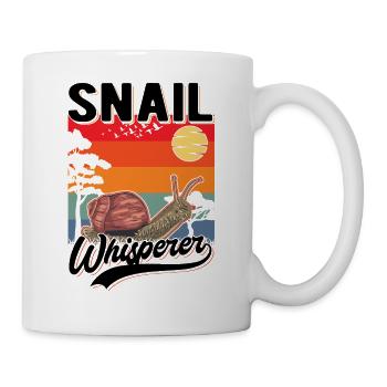 Schneckenflüsterer Schnecke Snail Whisperer - Tasse - Weiß - Rechts