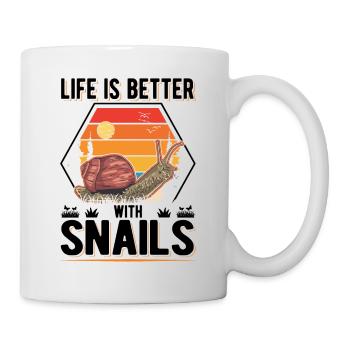 Life is better with Snails Snail - Mug - white - Right