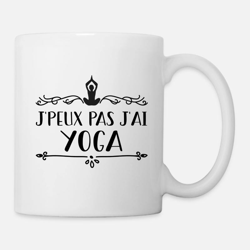 Je peux pas j'ai yoga - Mug blanc - blanc