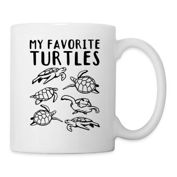 Mes tortues préférées Tortues de mer - Mug blanc - blanc - Droite