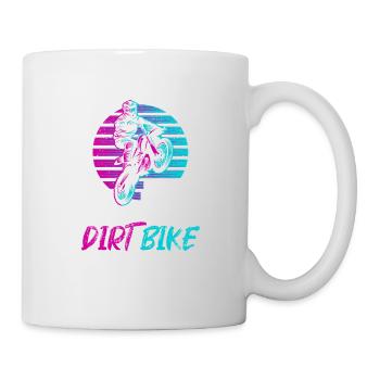 Dans ma tête, je conduis mon Dirt Bike Funny Motocross - Mug blanc - blanc - Droite