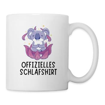 Offizielles Schlafshirt - Meditierender Koala Bär - Tasse - Weiß - Rechts