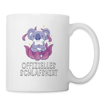 Offizielles Schlafshirt - Meditierender Koala Bär - Tasse - Weiß - Rechts