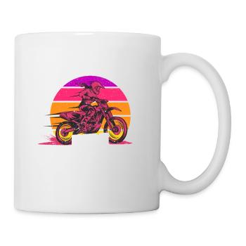 Amateurs de motocross Racing Bikers Real Girls Ride - Mug blanc - blanc - Droite