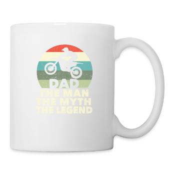 Dirt Bike Motocross MX Rider Papa L’Homme Le Mythe - Mug blanc - blanc - Droite