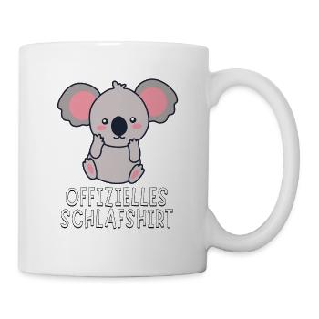 Offizielles Schlafshirt - Süßer Baby Koala Bär - Tasse - Weiß - Rechts