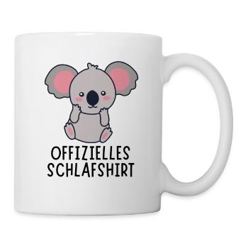 Offizielles Schlafshirt - Süßer Baby Koala Bär - Tasse - Weiß - Rechts