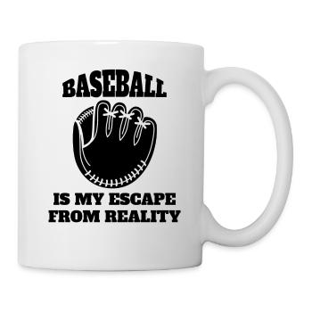 Baseball Geschenk Baseballspiel Baseballliebhaber - Tasse - Weiß - Rechts