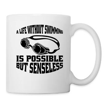 Schwimmerin Schwimmverein Schwimmen Frau Schwimmer - Tasse - Weiß - Rechts