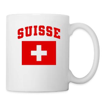 Schweiz Schweizer Fahne Fanshirt Suisse Geschenk - Tasse - Weiß - Rechts