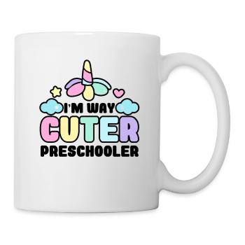 Preschool Kids Back to School Way Cuter for Girls - Mug - white - Right