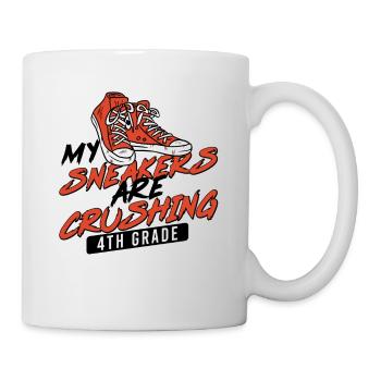 Kids Back to School Crush Sneakers for 4th Grade - Mug - white - Right