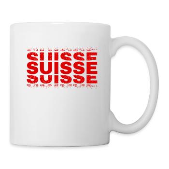 Switzerland Swiss Flag Fanshirt Suisse Gift - Mug - white - Right