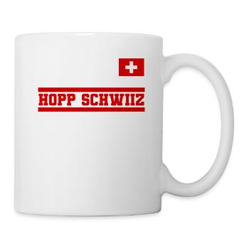 Suisse Hopp Schwiiz Flag Fanshirt Cadeau - Mug blanc - blanc - Droite