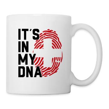 Schweiz Schweizer Fahne Fanshirt Suisse Geschenk - Tasse - Weiß - Rechts