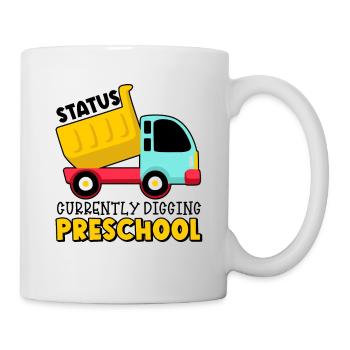 Les enfants retournent à l’école en train de creuser l’école maternelle - Mug blanc - blanc - Droite