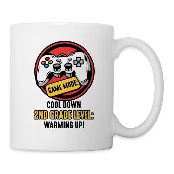 Enfants Retour à l’école Mode Joueur 2ème Année Niveau - Mug blanc - blanc - Droite