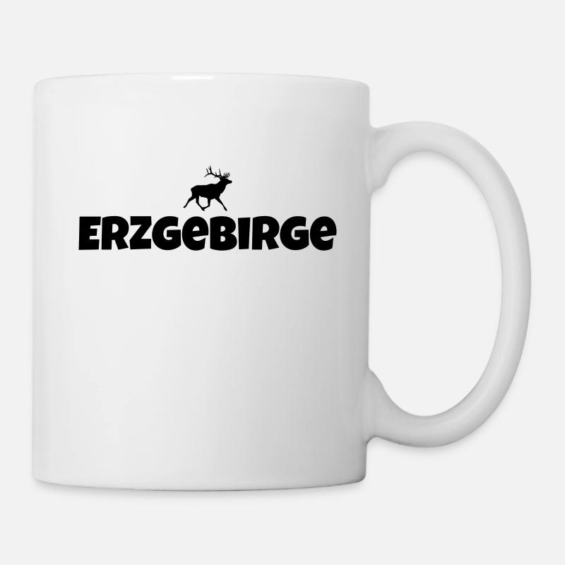 Erzgebirge Hirsch - Tasse - Weiß
