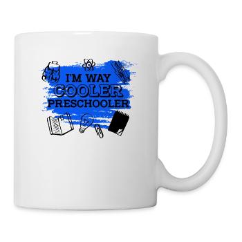 Les enfants d’âge préscolaire retour à l’école beaucoup plus cool pour les garçons - Mug blanc - blanc - Droite