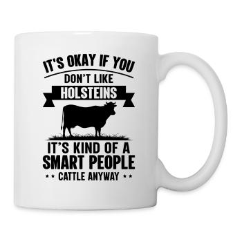 Des gens intelligents - Kuh-Holsteins - Mug blanc - blanc - Droite