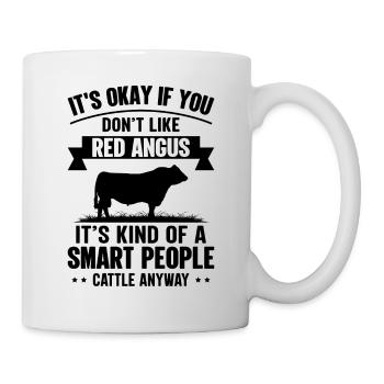 Personnes intelligentes - Cow Red Angus - Mug blanc - blanc - Droite