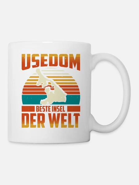 Usedom Beste Insel Der Welt Urlaub Usedom - Tasse - Weiß
