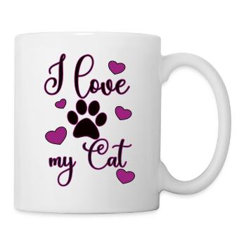 I love my Cat - Tasse - Weiß - Rechts