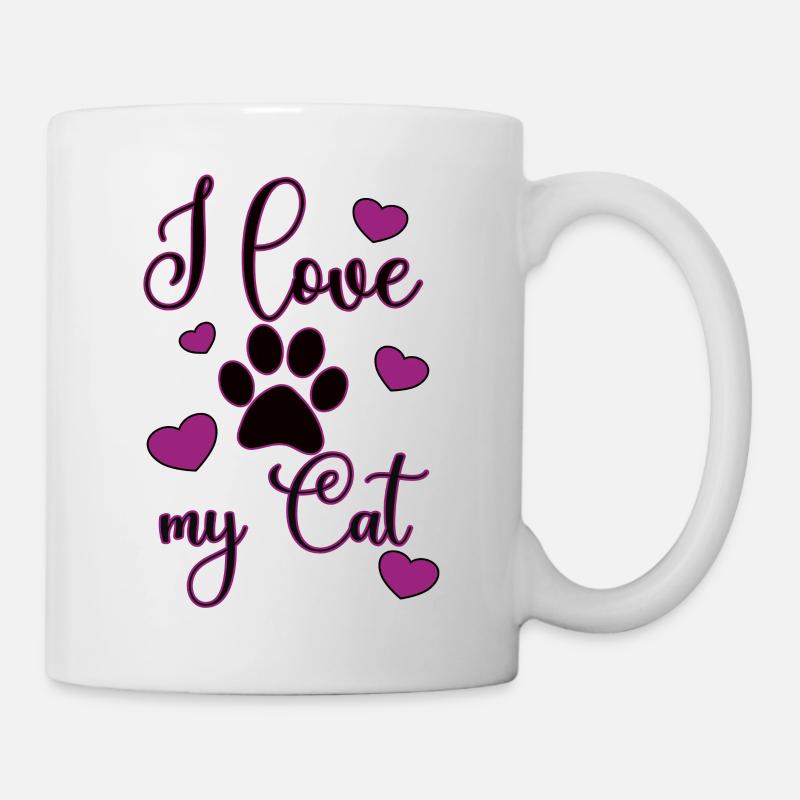 I love my Cat - Mug - white