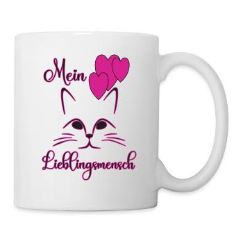 Mein Lieblingsmensch - Katzen - Tasse - Weiß - Rechts
