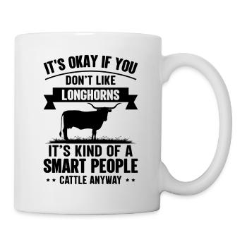 Personnes intelligentes - Cow Longhorns - Mug blanc - blanc - Droite