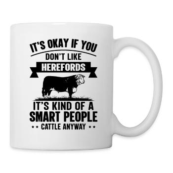 Personnes intelligentes - Cow Herefords - Mug blanc - blanc - Droite