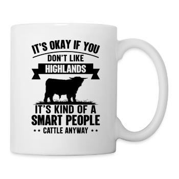 Personnes intelligentes - Cow Highlands - Mug blanc - blanc - Droite