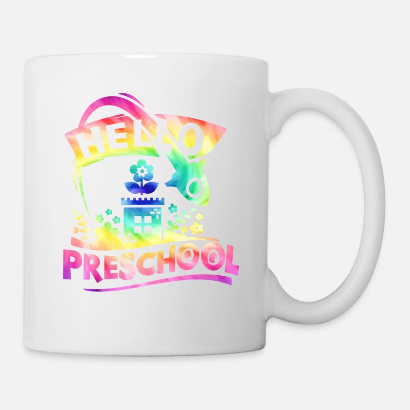 Bonjour Pre School Retour à l’école - Mug blanc - blanc