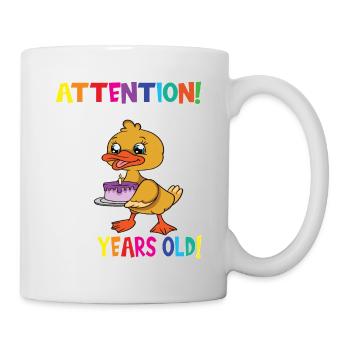 Duck Birthday I Am Now 8 Years Old - Mug - white - Right